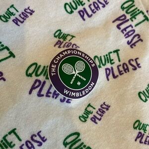 Official Wimbledon merch! White, green, & purple onesie for babies 12-18 months